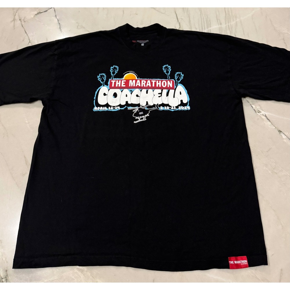 The Marathon Clothing Coachella 2024 T-Shirt Mens 3XL Black Nipsey Hussle TMC